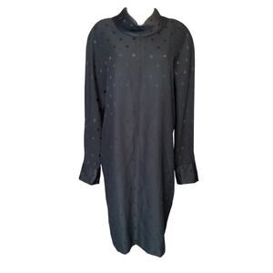 Andrew Harvey Vintage Black Cowl Neck Dress. Size 14